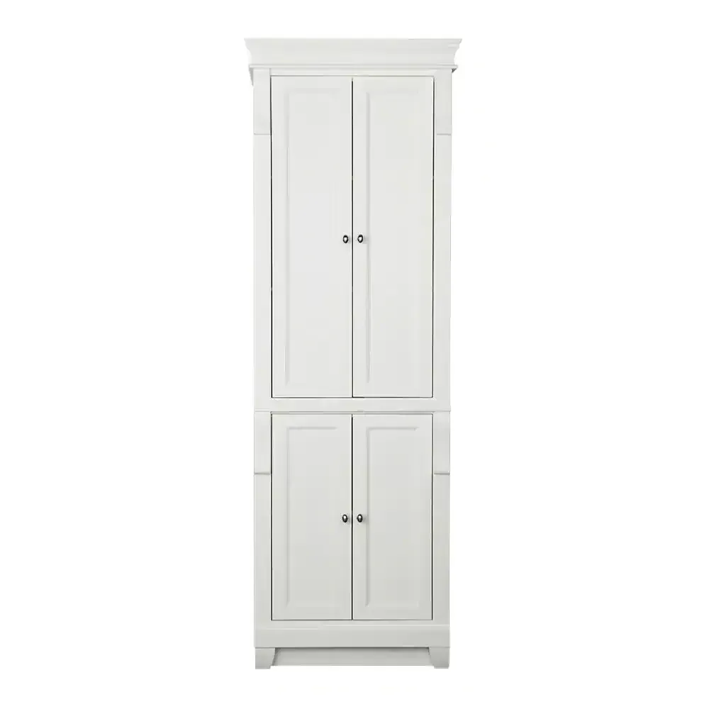 Naples 24 in. W x 17 in. D x 74 in. H White Freestanding Linen Cabinet - image 1