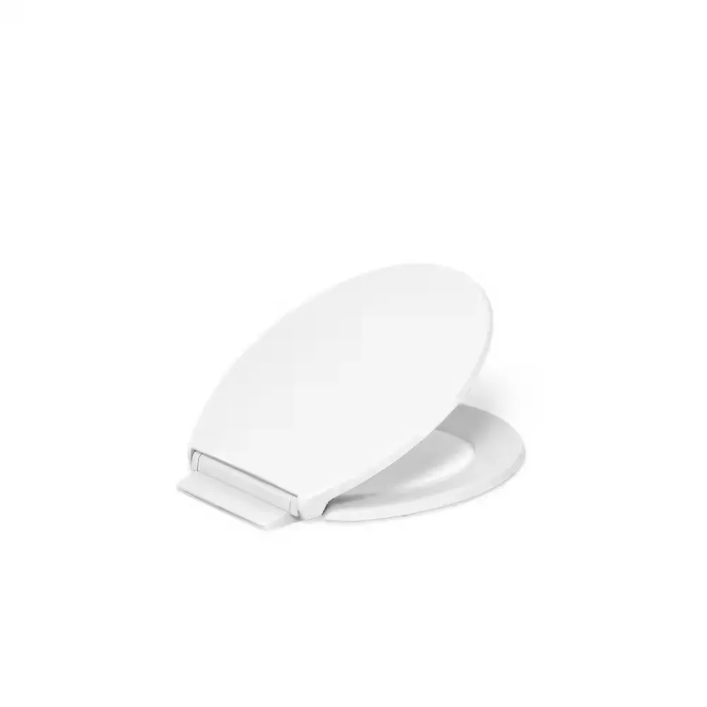 Highline Round Grip Tight Bumpers, Soft Close Toilet Seat in White - image 1