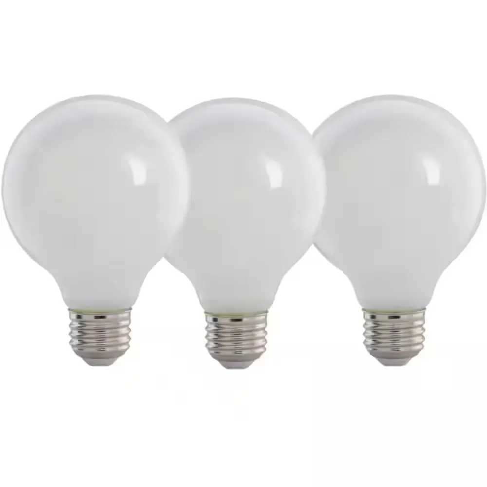 60-Watt Equivalent G25 Globe Dimmable Filament White CEC Title 20 E26 LED Vintage Edison LIght Bulb, Bright White 3-Pack - image 1