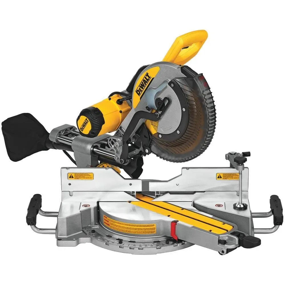 DEWALT 15 Amp Corded 12 in. Double Bevel Sliding Compound Miter Saw, Blade Wrench and Material Clamp - image 1