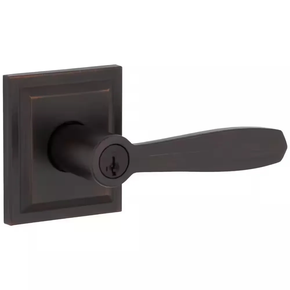 Torrey Venetian Bronze Low Profile Rose Keyed Entry Door Handle Featuring SmartKey Security - image 1