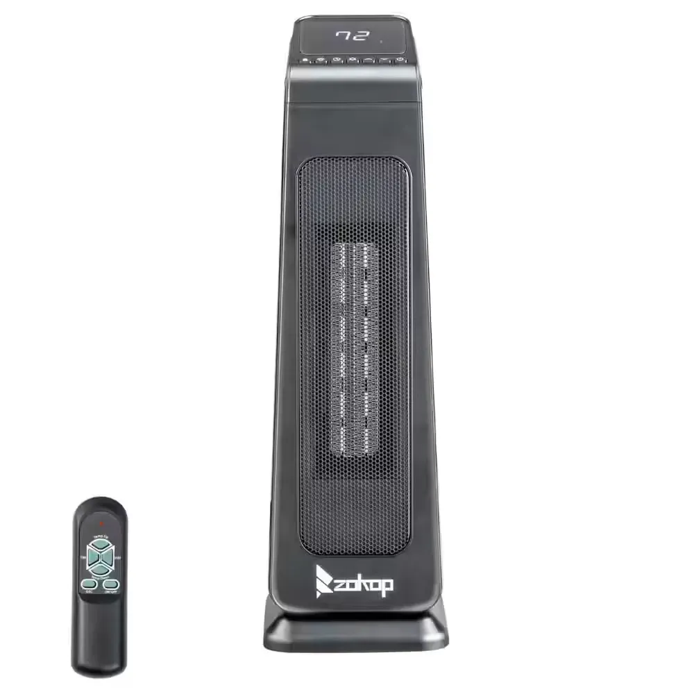1500-Watt 23 in. Indoor Electric Tower Ceramic Fan Space Heater with Remote Control - image 1