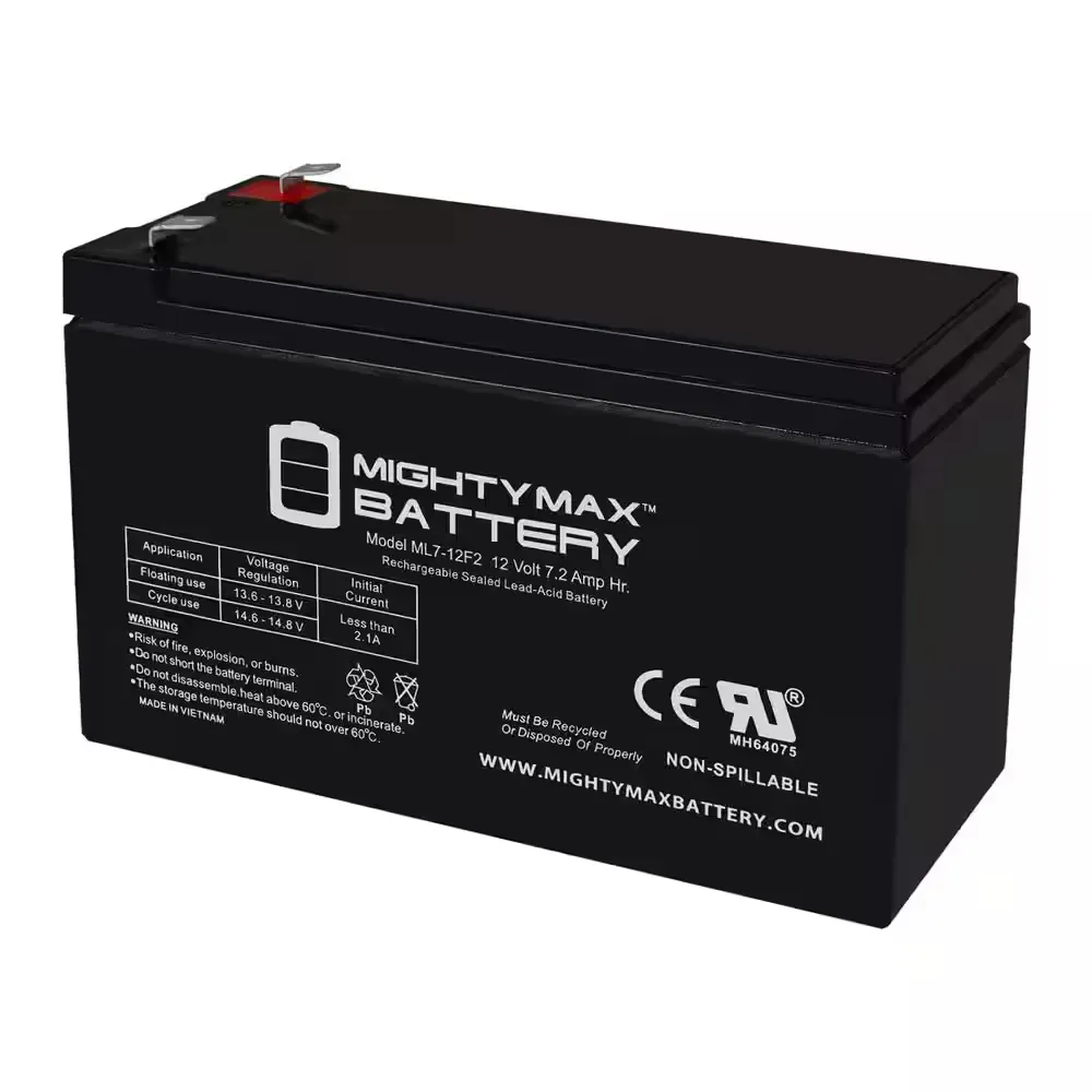 ML7-12F2 - 12-Volt 7 AH, F2 Terminal, Rechargeable SLA AGM Battery - image 1
