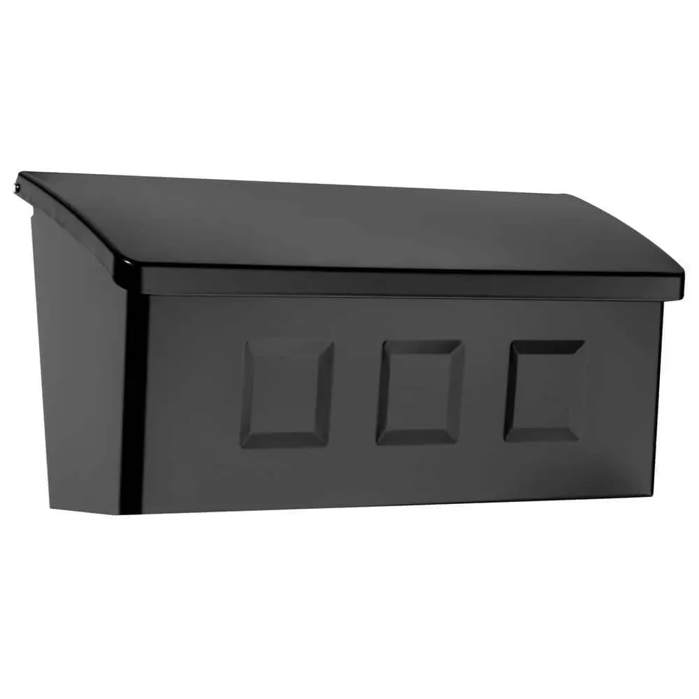  Architectural Mailboxes Wayland Black, Small, Steel, Wall Mount Mailbox - image 1