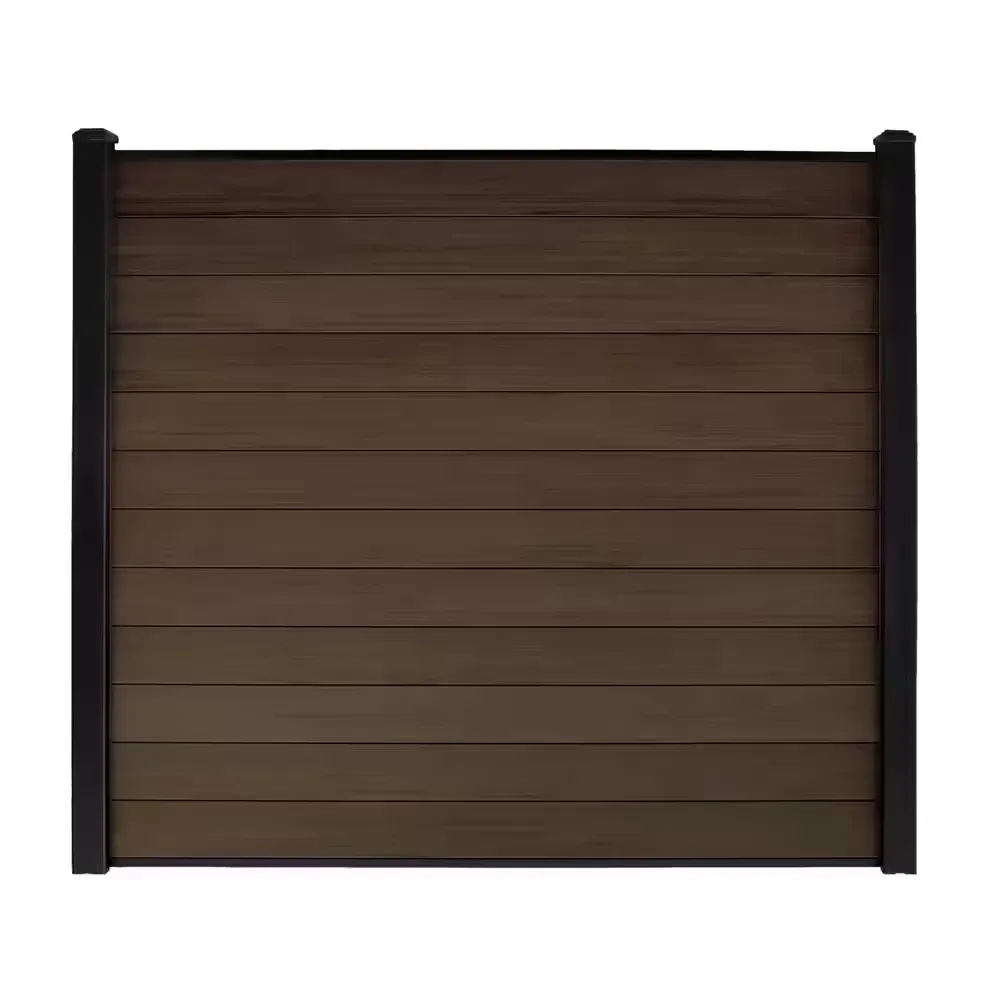 *** It doesn't have the posts.*** 6 ft. x 6 ft. Composite Fence Series Mocha Brushed Fence Panel Boards (12-Pack) - image 1
