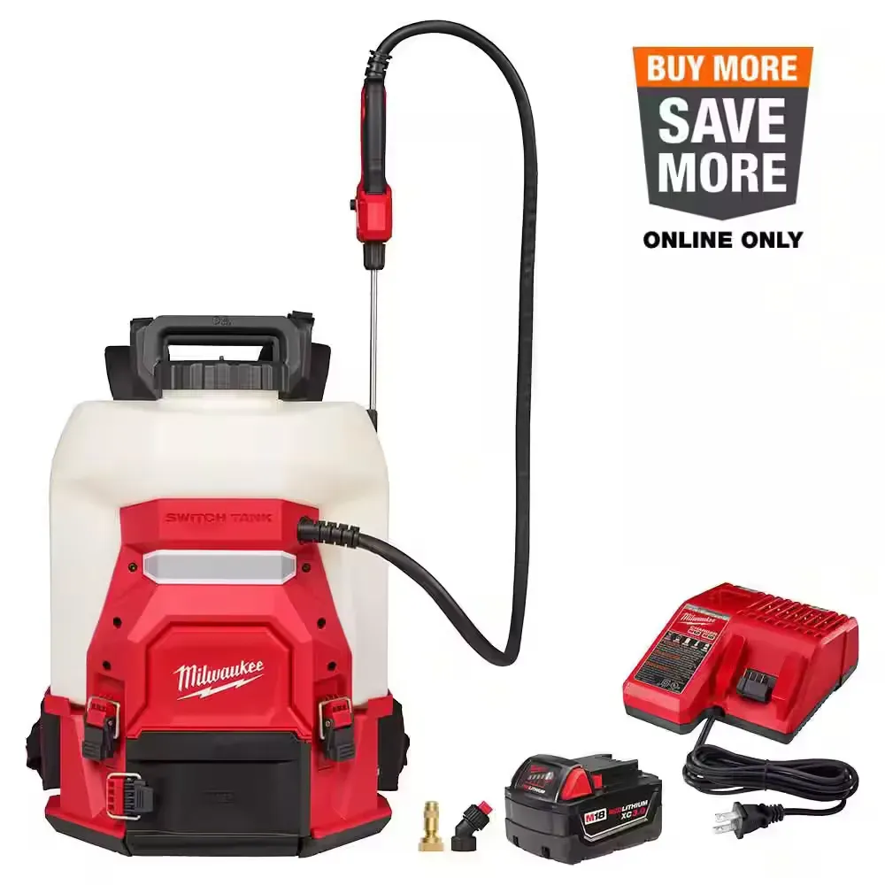 M18 18V 4 Gal. Cordless Battery Powered Backpack Pesticide Sprayer Kit w/Switch Tank Interchangeable Capability - image 1