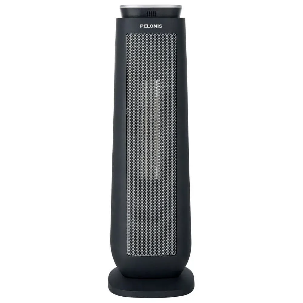 Pelonis 1500-Watt 23 in. Digital Tower Indoor Ceramic Heater Quiet Operation w/ Safety Overheat Protection and Fan Mode in Black - image 1