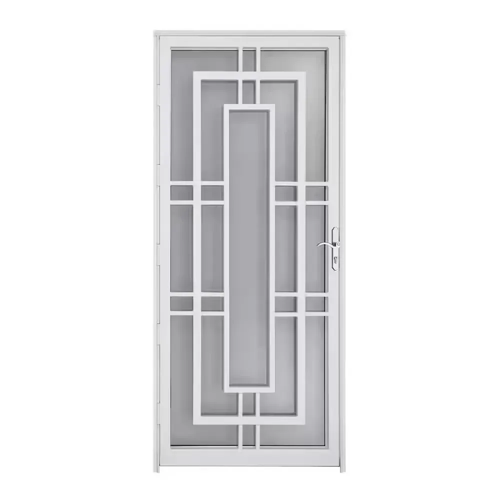 Avantgarde 32 in. x 80 in. Universal/Reversible White Steel Storm Security Door - image 1