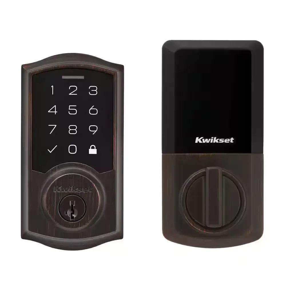 SmartCode 270 Traditional Venetian Bronze Touchpad Single Cylinder Electronic Deadbolt Featuring SmartKey Security - image 1