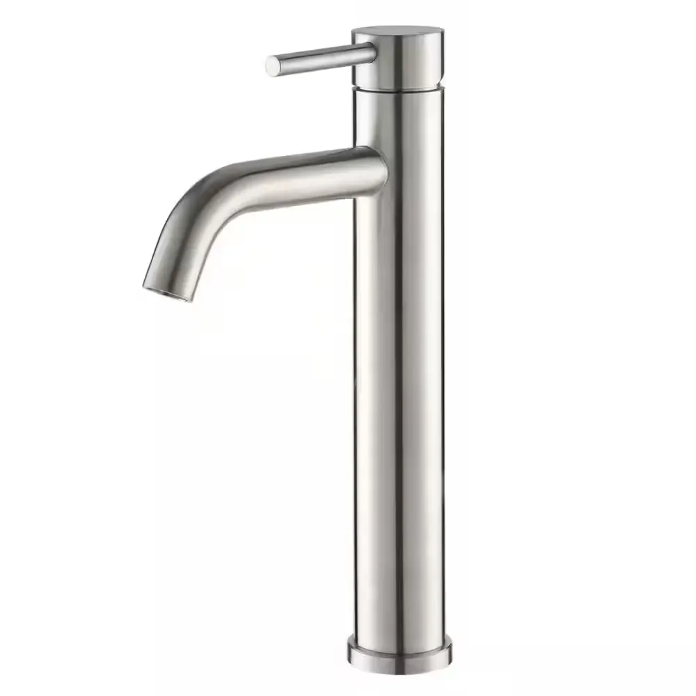 Single Hole Single Handle Vessel Sink Faucet in Brushed Nickel - image 1